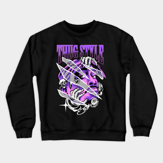 Thug Style 90s Crewneck Sweatshirt by S.Y.A